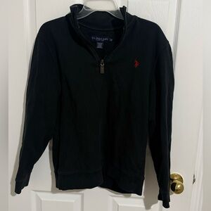 U.S. Polo Assn. Men's Black Zip-Up Sweater